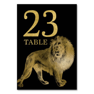 Jungle African Animal Lion Table Number Card 23