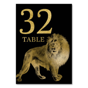 Jungle African Animal Lion Table Number Card 32