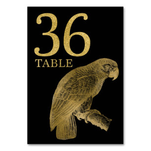 Jungle African Animal Parrot Table Number Card 36