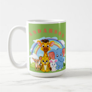 Jungle Animal Personalised Name Coffee Mug