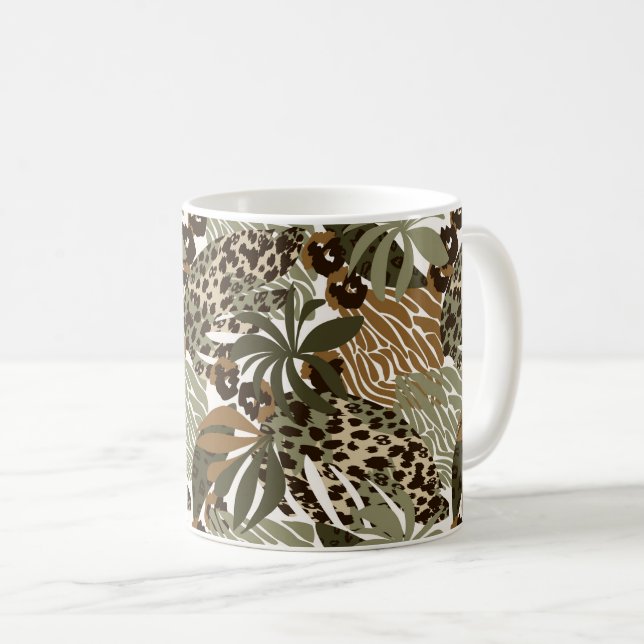 Jungle Animal Print Coffee Mug  (Front Right)
