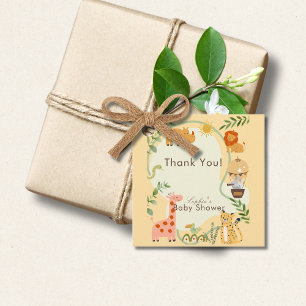 Jungle Animal Safari Adventure Awaits Baby Shower Favour Tags