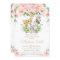 Jungle Animal Safari Pink Blush Floral Baby Shower