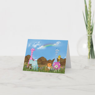 Jungle Animal Thank You Card