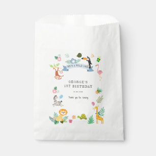 Jungle Animals 1st Birthday Exotic Favour Bags