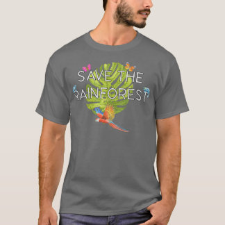 Jungle Animals and Parrot Save the Rainforest T-Shirt