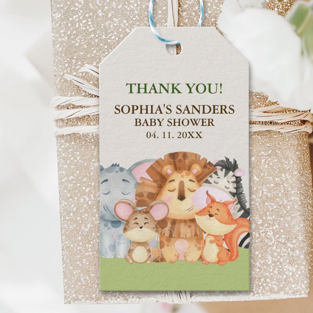 Jungle animals Baby shower Gift Tags (Creator Uploaded)