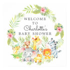 Jungle Animals Baby Shower Welcome