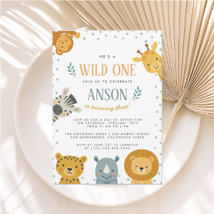 Jungle Animals Birthday Invitation