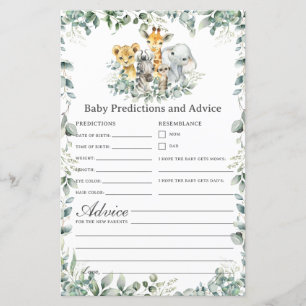 Jungle Animals Greenery Baby Predictions & Advice