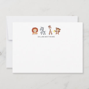 Jungle Animals Kids note cards