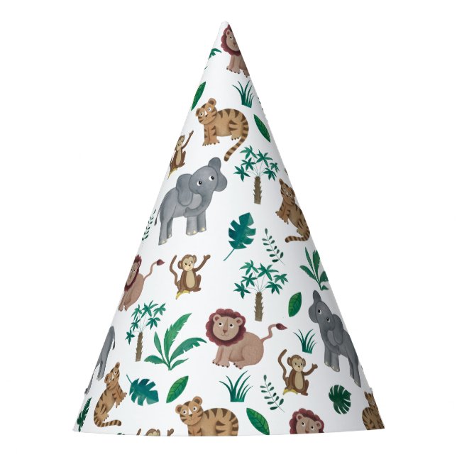 Jungle Animals Party Hat (Front)
