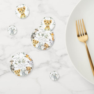 Jungle Animals, Safari, Wild One, Baby Shower Confetti