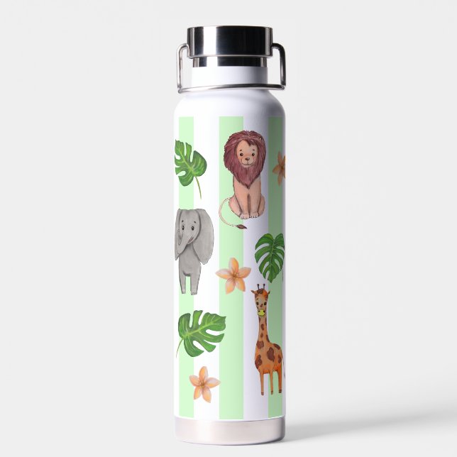 Jungle Animals: Thor Copper Vacuum Insu Water Bottle (Back)