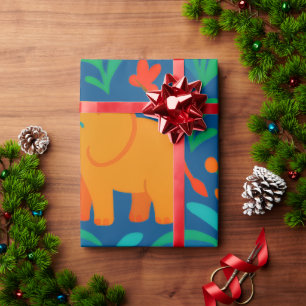 Jungle animals wrapping paper