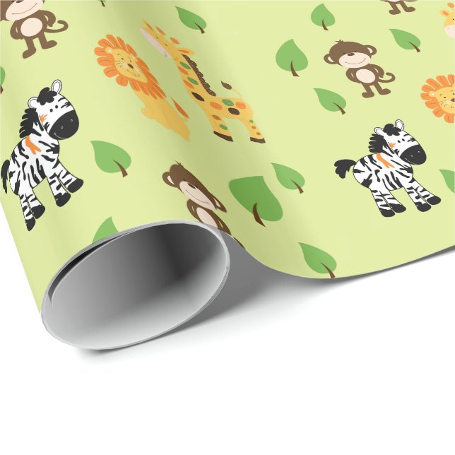 Jungle Animals Wrapping Paper (Roll Corner)