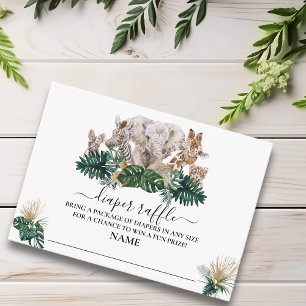 Jungle Babies Safari African Diaper Raffle  Enclosure Card