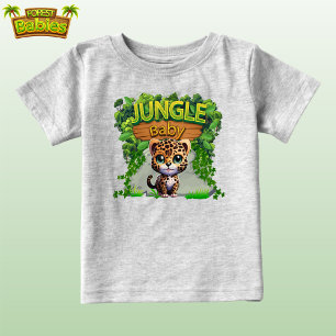Jungle Baby Leopard, Cute Wildlife Kitty Cat 🐆 T-Shirt