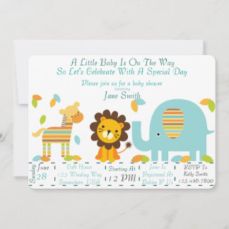 Jungle Baby Shower (Boy) Invitation