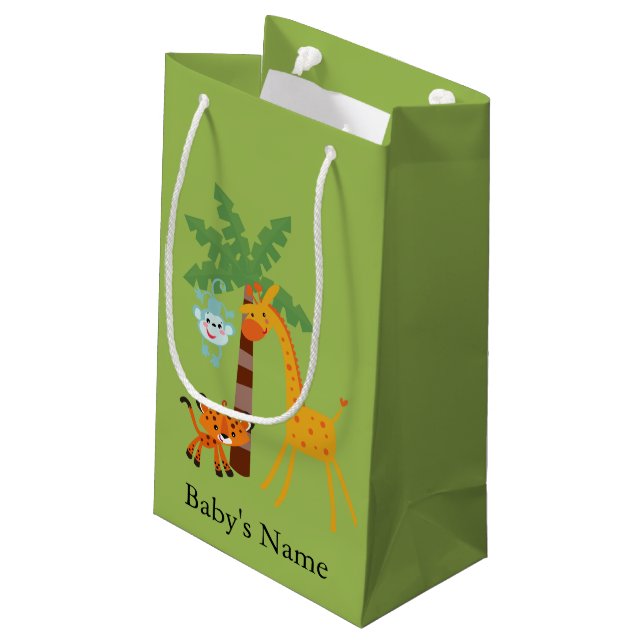Jungle Baby Shower Gift Bag (Back Angled)