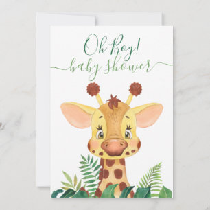 Jungle Baby Shower Giraffe Invitation
