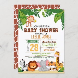 Jungle Baby Shower Invitation