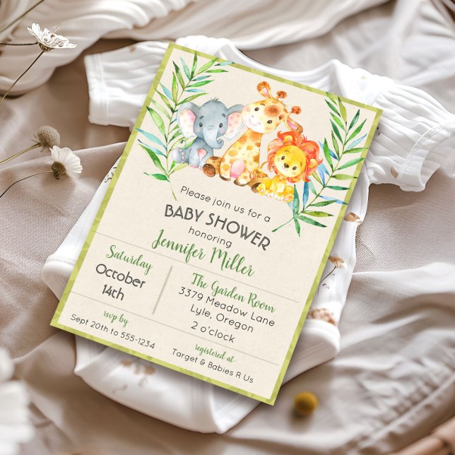 Jungle Baby Shower Invitation (Creator Uploaded)