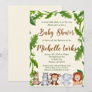 Jungle Baby Shower Invitation, Safari Invitation