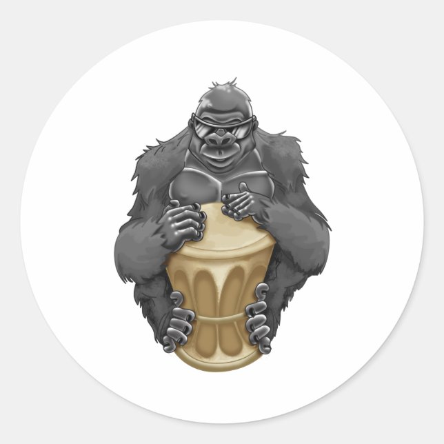 Jungle Beat Classic Round Sticker (Front)
