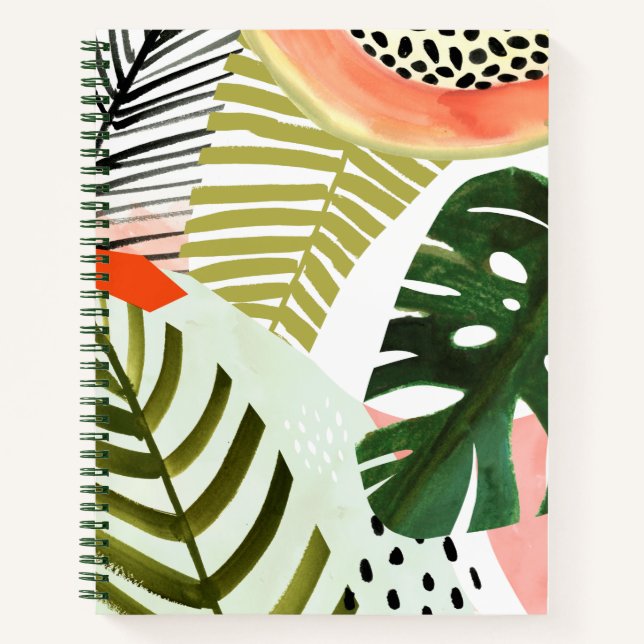 Jungle Beat Tropical Greenery Notebook (Front)