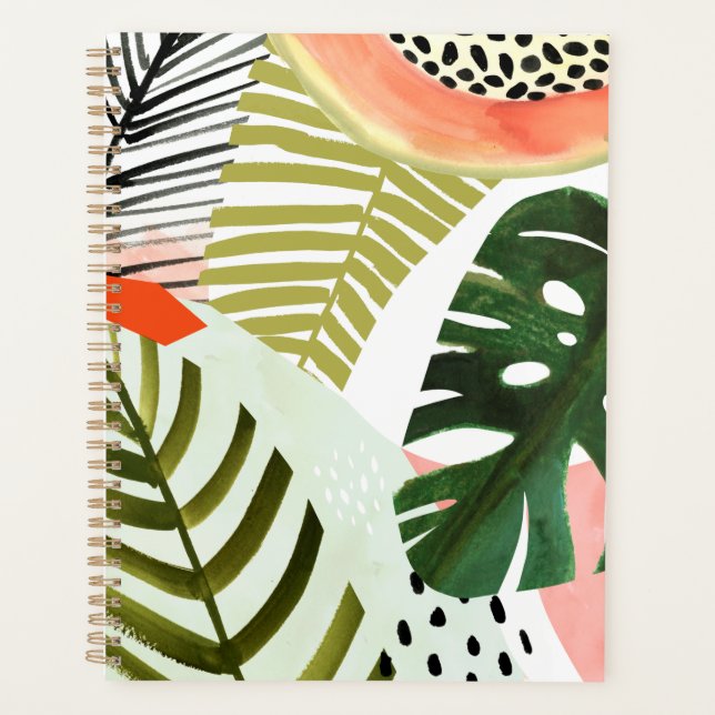 Jungle Beat Tropical Greenery Planner (Front)