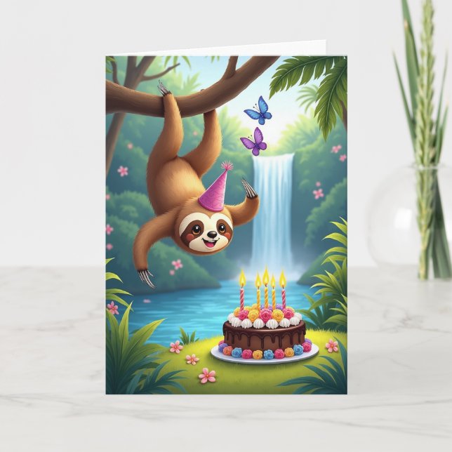 Jungle Birthday Creature Card (Front)