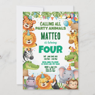 Jungle Birthday Invitation