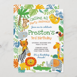 Jungle Birthday Invitation
