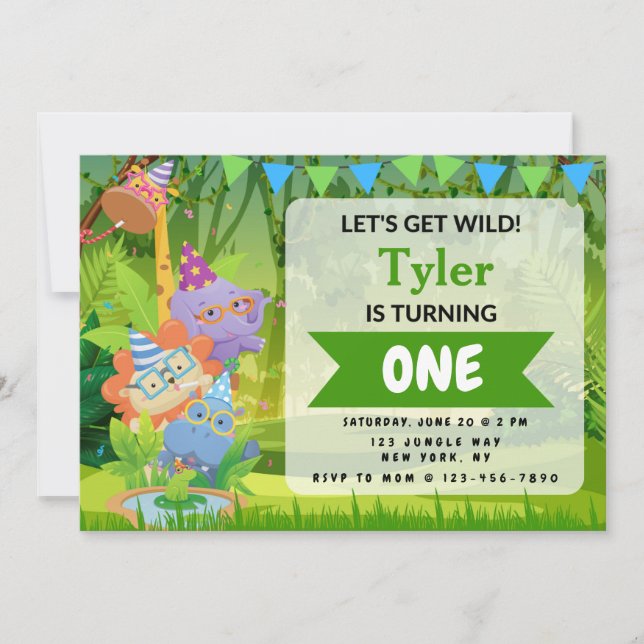 Jungle Birthday Party Invitation (Front)