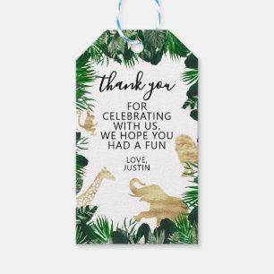 Jungle Birthday Safari Party Favor Thank You Gift Tags