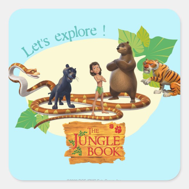Jungle Book Group Shot 4 Square Sticker (Front)