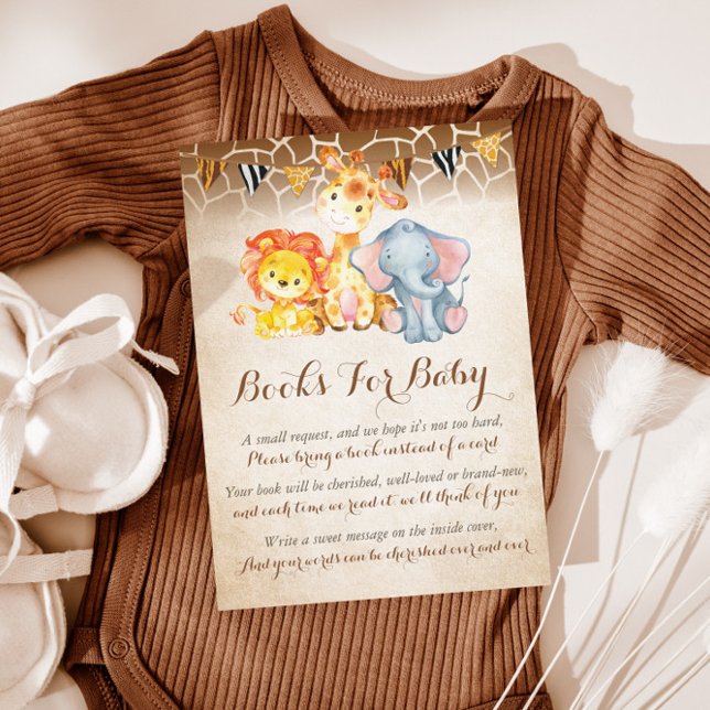 Jungle Book Request Card, Elephant Books For Baby Enclosure Card (Creator Uploaded)