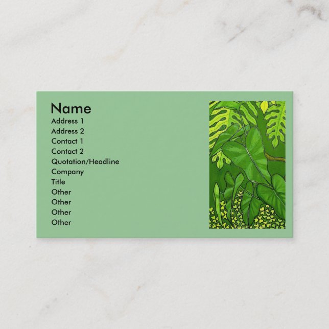 Jungle Business Card (Front)