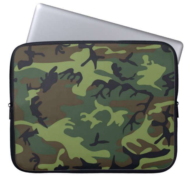 Jungle Camo Laptop Sleeve (Front)