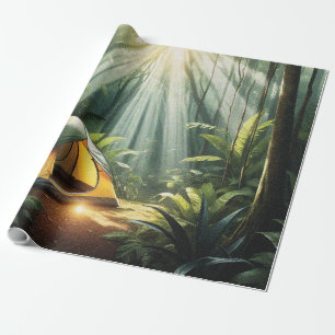 Jungle camping  wrapping paper