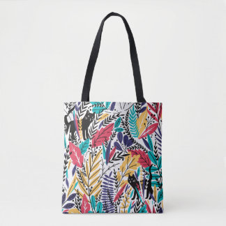 Jungle Cat Colourful Design Tote Bag