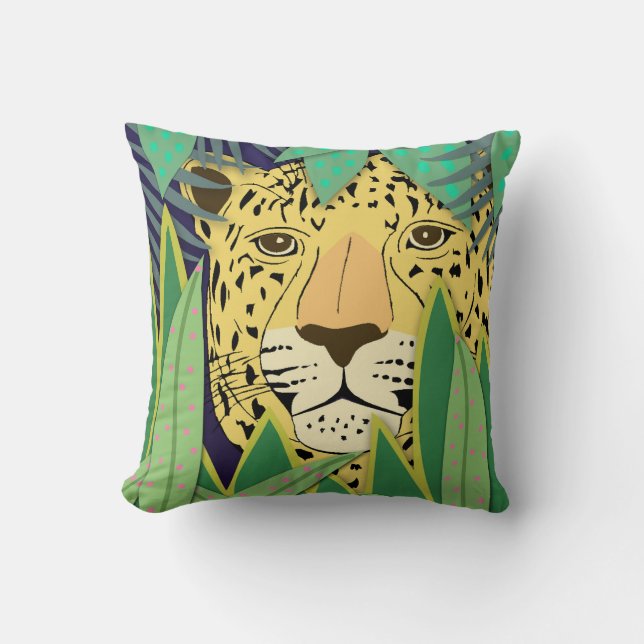 Jungle Cat Cushion (Front)