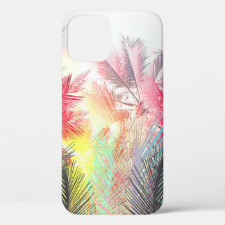 Jungle colourful palms and tropical plants. design iPhone 12 case