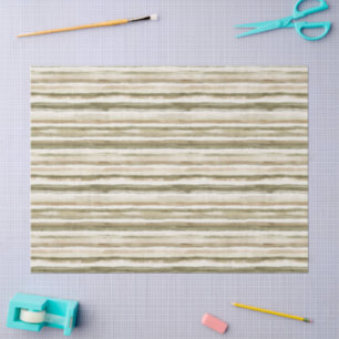 Jungle Cream Brown Stripes Birthday Tissue Paper