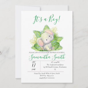Jungle Elephant invitation