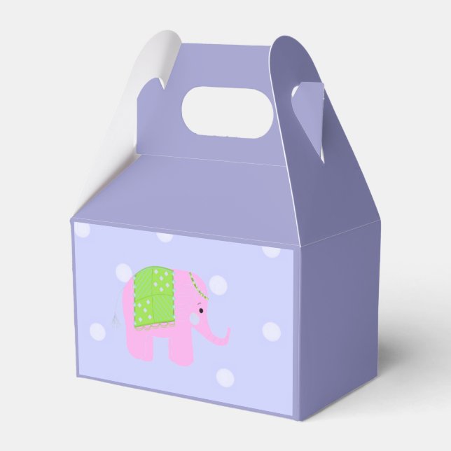 Jungle Elephant with Blanket Favour Box (Front Side)