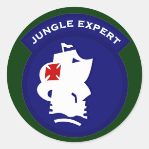 Jungle Expert pocket patch Classic Round Sticker
