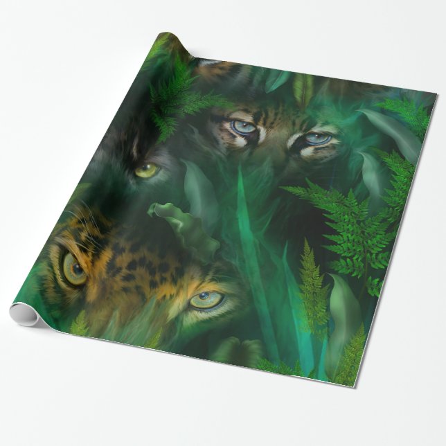 Jungle Eyes Art Gift Wrap (Unrolled)