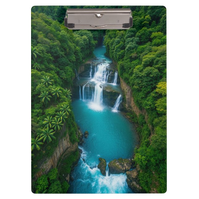 Jungle Fall Journal Where Thoughts Flow Like water Clipboard (Front)